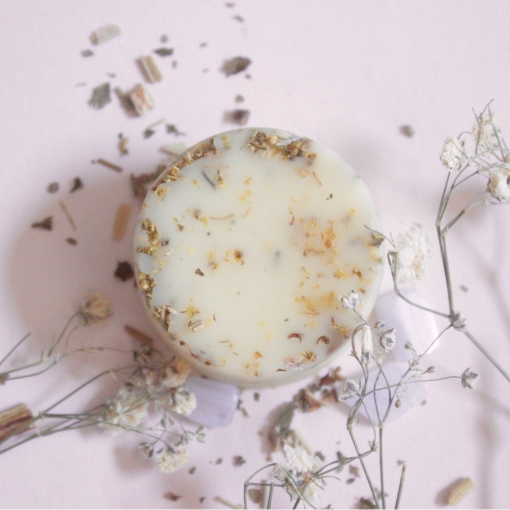 Handmade Aromatherapy Throat Chakra Beeswax Wax Melts with Essential Oils
